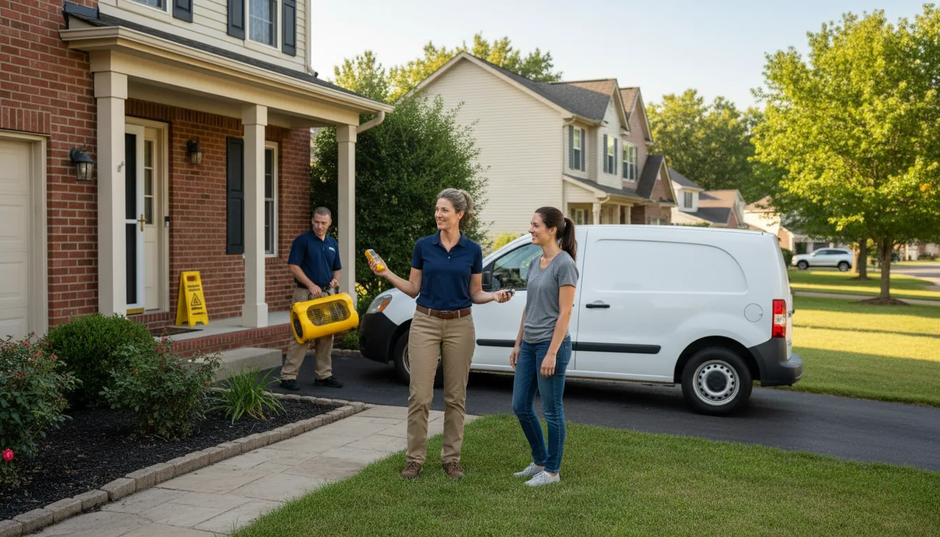 Residential water damage restoration in Dallas, NC